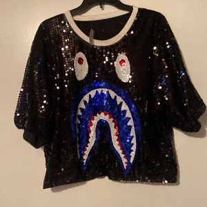 One size (fits like XL) Sequin Crop Too